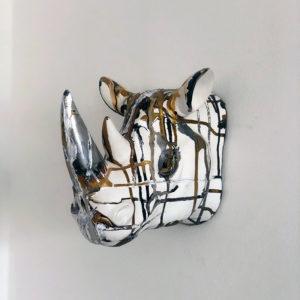 Rhino in silver
